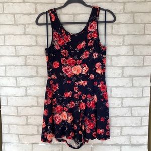 NAVY BLUE FLORAL ROMPER
